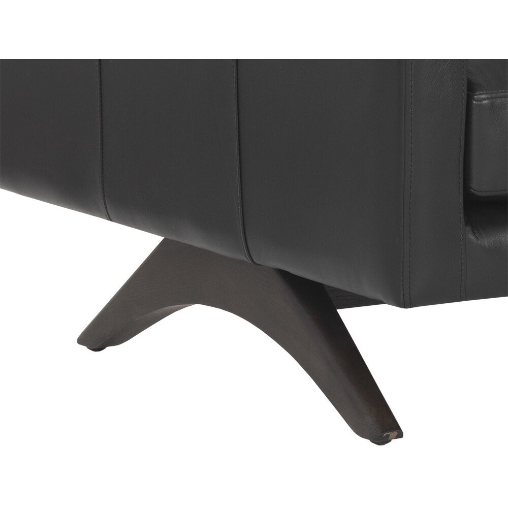 Rogers Cortina Black Leather Sofa